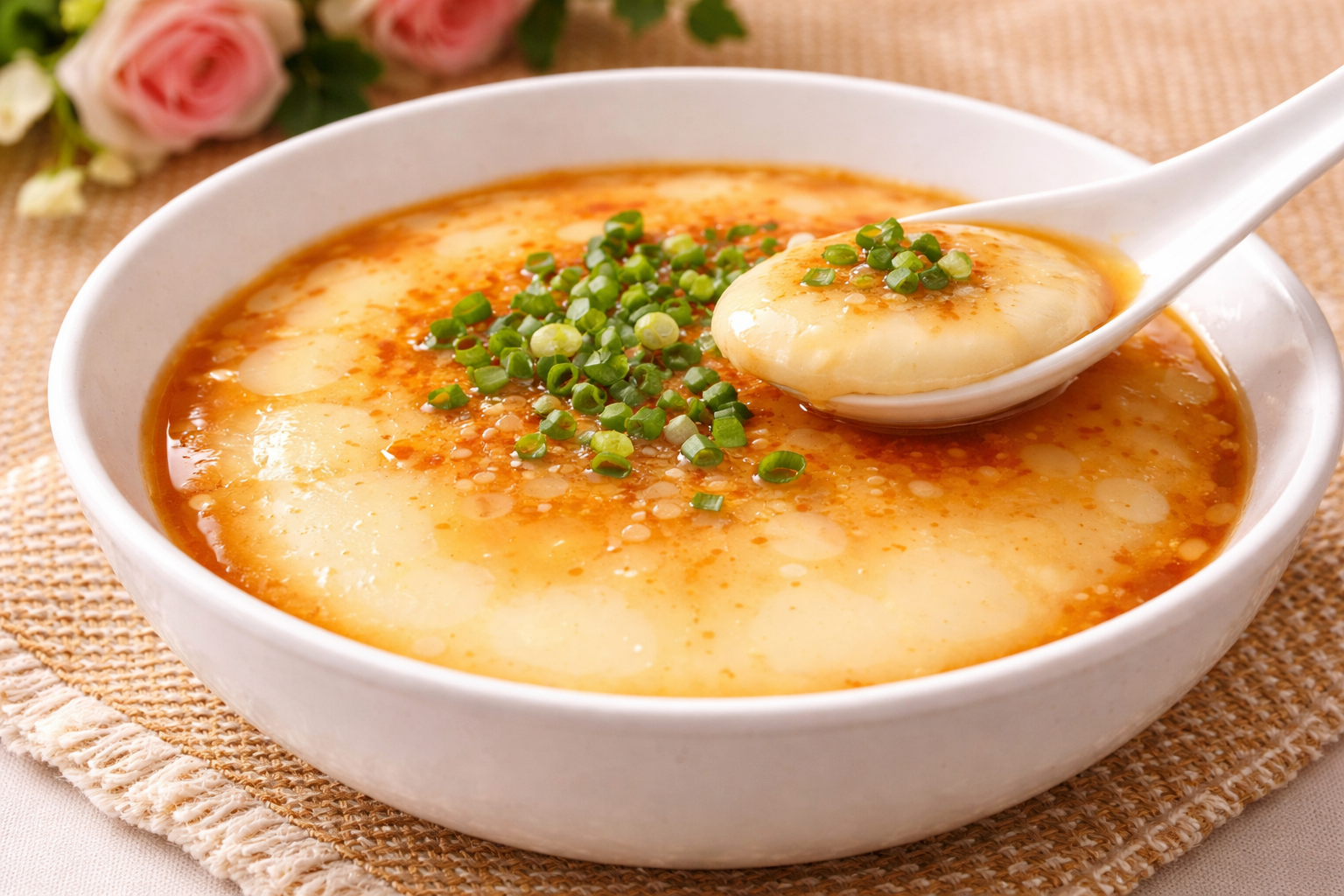 Steamed egg custard