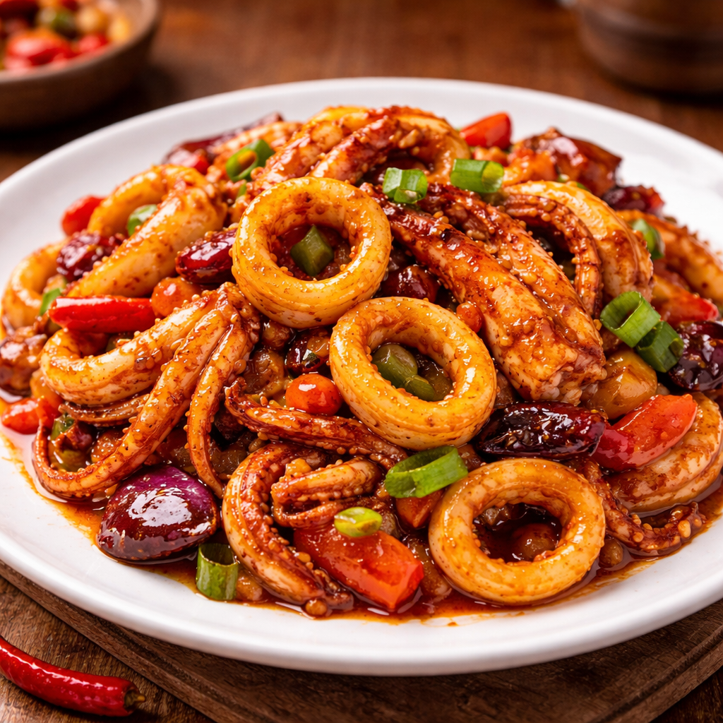 Stir-fried squid